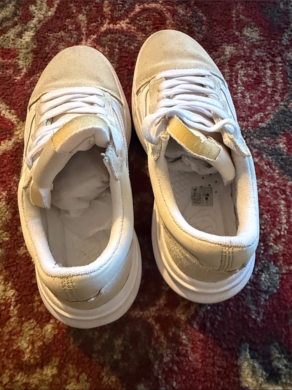 Vans Women’s Cream Platform Sneakers - Picture 4 of 4